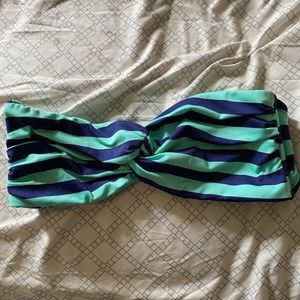 Striped Strapless knot mossimo small bikini top